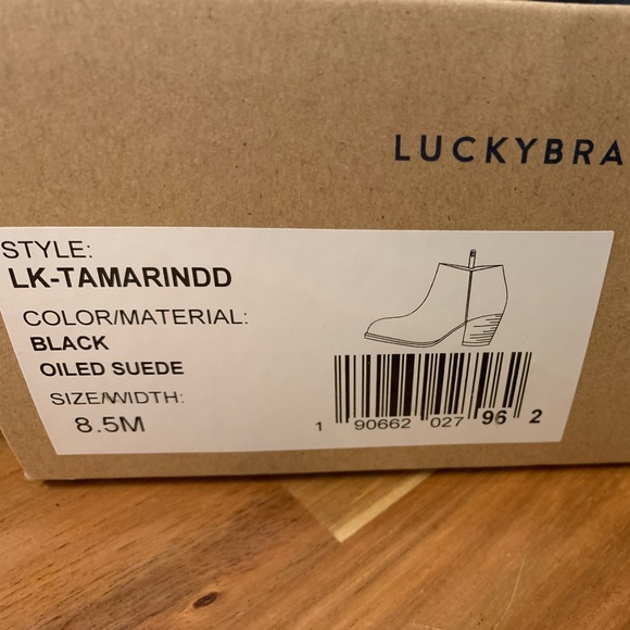 Lucky Brand LK-Tamarindd low Boots , Black oiled Suede, Size 8.5US/ 38.5UK - Picture 5 of 9